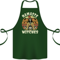 Namaste Witches Funny Halloween Cotton Apron 100% Organic Forest Green