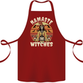 Namaste Witches Funny Halloween Cotton Apron 100% Organic Maroon