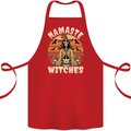 Namaste Witches Funny Halloween Cotton Apron 100% Organic Red