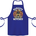 Namaste Witches Funny Halloween Cotton Apron 100% Organic Royal Blue