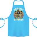 Namaste Witches Funny Halloween Cotton Apron 100% Organic Turquoise