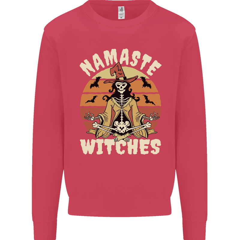 Namaste Witches Funny Halloween Kids Sweatshirt Jumper Heliconia