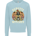 Namaste Witches Funny Halloween Kids Sweatshirt Jumper Light Blue
