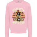 Namaste Witches Funny Halloween Kids Sweatshirt Jumper Light Pink