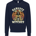 Namaste Witches Funny Halloween Kids Sweatshirt Jumper Navy Blue
