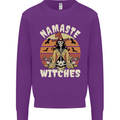 Namaste Witches Funny Halloween Kids Sweatshirt Jumper Purple
