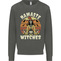 Namaste Witches Funny Halloween Kids Sweatshirt Jumper Storm Grey