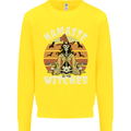 Namaste Witches Funny Halloween Kids Sweatshirt Jumper Yellow
