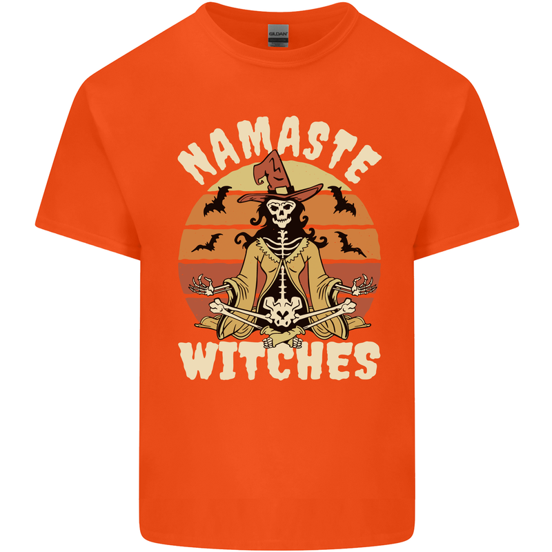 Namaste Witches Funny Halloween Kids T-Shirt Childrens Orange