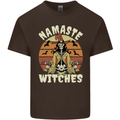 Namaste Witches Funny Halloween Mens Cotton T-Shirt Tee Top Dark Chocolate