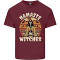 Namaste Witches Funny Halloween Mens Cotton T-Shirt Tee Top Maroon