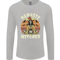 Namaste Witches Funny Halloween Mens Long Sleeve T-Shirt Sports Grey