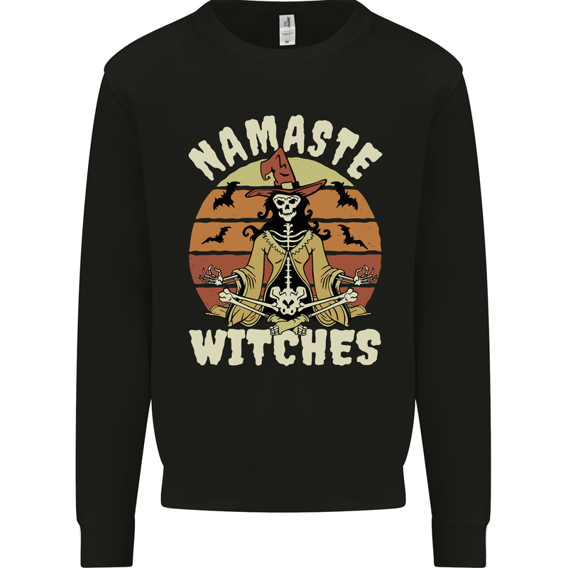 Namaste Witches Funny Halloween Mens Sweatshirt Jumper Black