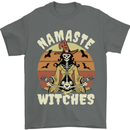 Namaste Witches Funny Halloween Mens T-Shirt 100% Cotton Charcoal