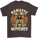 Namaste Witches Funny Halloween Mens T-Shirt 100% Cotton Dark Chocolate