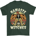 Namaste Witches Funny Halloween Mens T-Shirt 100% Cotton Forest Green