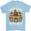 Namaste Witches Funny Halloween Mens T-Shirt 100% Cotton Light Blue