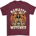 Namaste Witches Funny Halloween Mens T-Shirt 100% Cotton Maroon