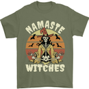 Namaste Witches Funny Halloween Mens T-Shirt 100% Cotton Military Green