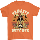Namaste Witches Funny Halloween Mens T-Shirt 100% Cotton Orange