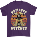 Namaste Witches Funny Halloween Mens T-Shirt 100% Cotton Purple
