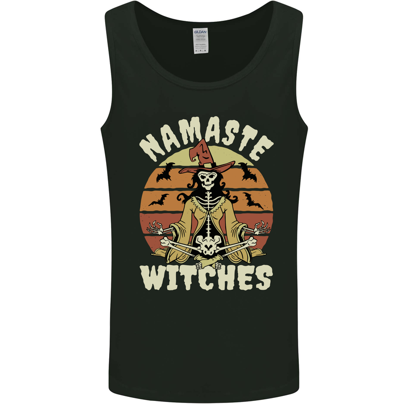 Namaste Witches Funny Halloween Mens Vest Tank Top Black