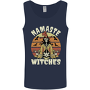 Namaste Witches Funny Halloween Mens Vest Tank Top Navy Blue