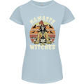 Namaste Witches Funny Halloween Womens Petite Cut T-Shirt Light Blue