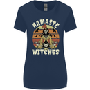 Namaste Witches Funny Halloween Womens Wider Cut T-Shirt Navy Blue