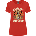 Namaste Witches Funny Halloween Womens Wider Cut T-Shirt Red