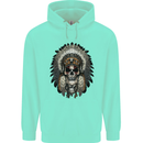 Native American Indian Skull Headdress Childrens Kids Hoodie Peppermint