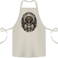 Native American Indian Skull Headdress Cotton Apron 100% Organic Natural