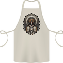 Native American Indian Skull Headdress Cotton Apron 100% Organic Natural