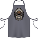 Native American Indian Skull Headdress Cotton Apron 100% Organic Steel