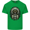 Native American Indian Skull Headdress Kids T-Shirt Childrens Irish Green