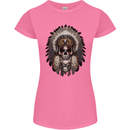 Native American Indian Skull Headdress Womens Petite Cut T-Shirt Azalea