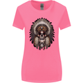 Native American Indian Skull Headdress Womens Wider Cut T-Shirt Azalea