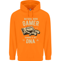 Natural Born Gamer Funny Gaming Childrens Kids Hoodie Orange