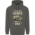 Natural Born Gamer Funny Gaming Childrens Kids Hoodie Storm Grey