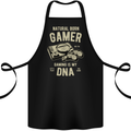 Natural Born Gamer Funny Gaming Cotton Apron 100% Organic Black