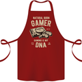 Natural Born Gamer Funny Gaming Cotton Apron 100% Organic Maroon