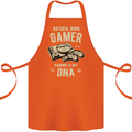 Natural Born Gamer Funny Gaming Cotton Apron 100% Organic Orange
