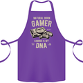 Natural Born Gamer Funny Gaming Cotton Apron 100% Organic Purple