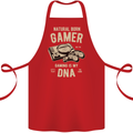 Natural Born Gamer Funny Gaming Cotton Apron 100% Organic Red