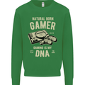 Natural Born Gamer Funny Gaming Kids Sweatshirt Jumper Irish Green