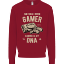 Natural Born Gamer Funny Gaming Kids Sweatshirt Jumper Red