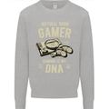 Natural Born Gamer Funny Gaming Kids Sweatshirt Jumper Sports Grey
