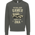 Natural Born Gamer Funny Gaming Kids Sweatshirt Jumper Storm Grey