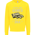 Natural Born Gamer Funny Gaming Kids Sweatshirt Jumper Yellow