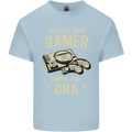 Natural Born Gamer Funny Gaming Kids T-Shirt Childrens Light Blue
